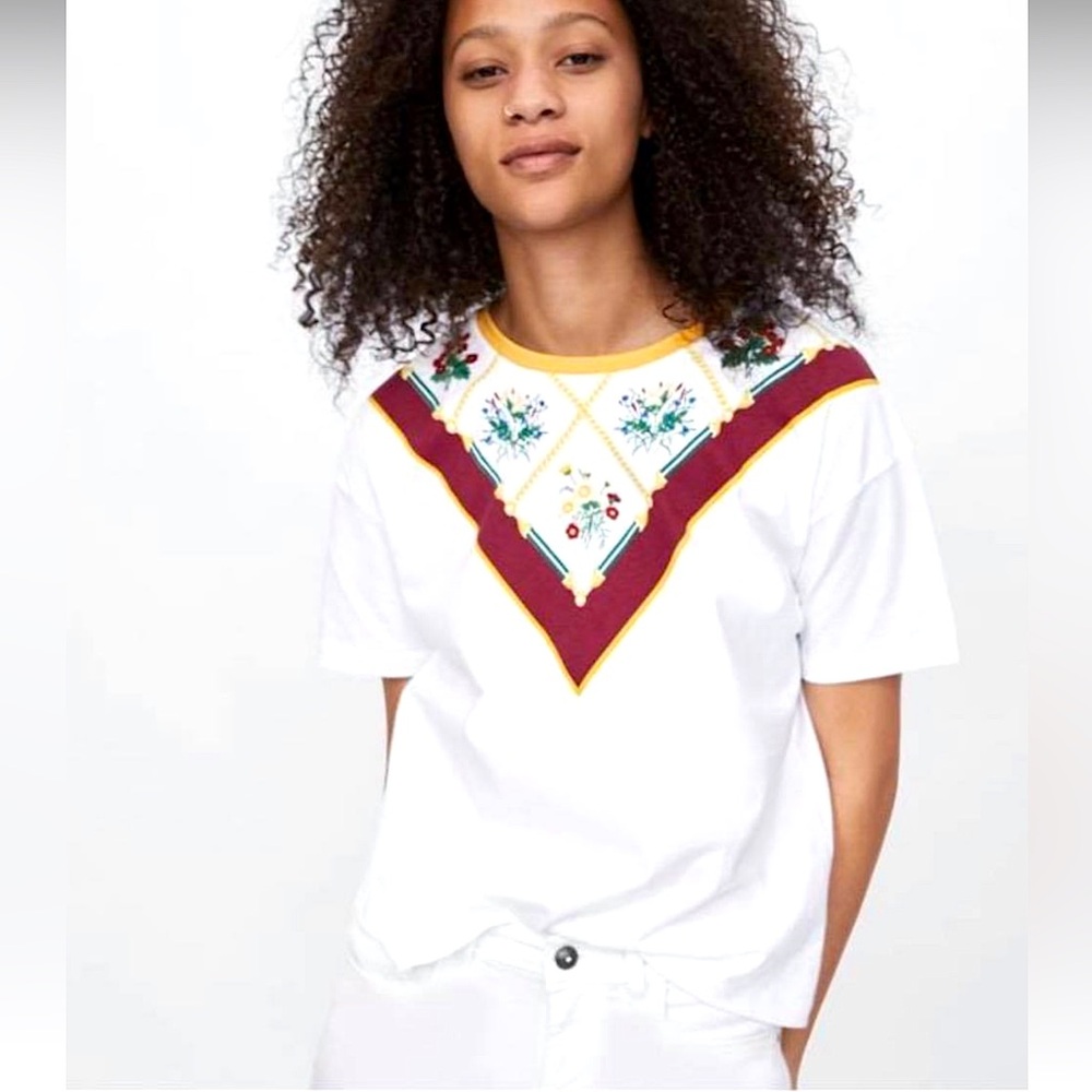Zara Scarf Print Tee